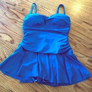 NWOT Ralph Lauren  blue swimsuit size large